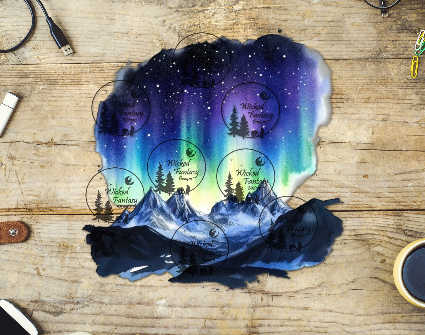 UVDTF Northern Lights in the Mountains