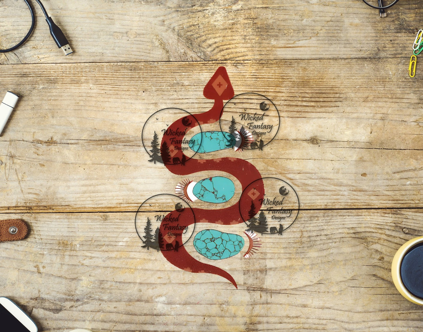 UVDTF Southwestern Snake with Turquoise