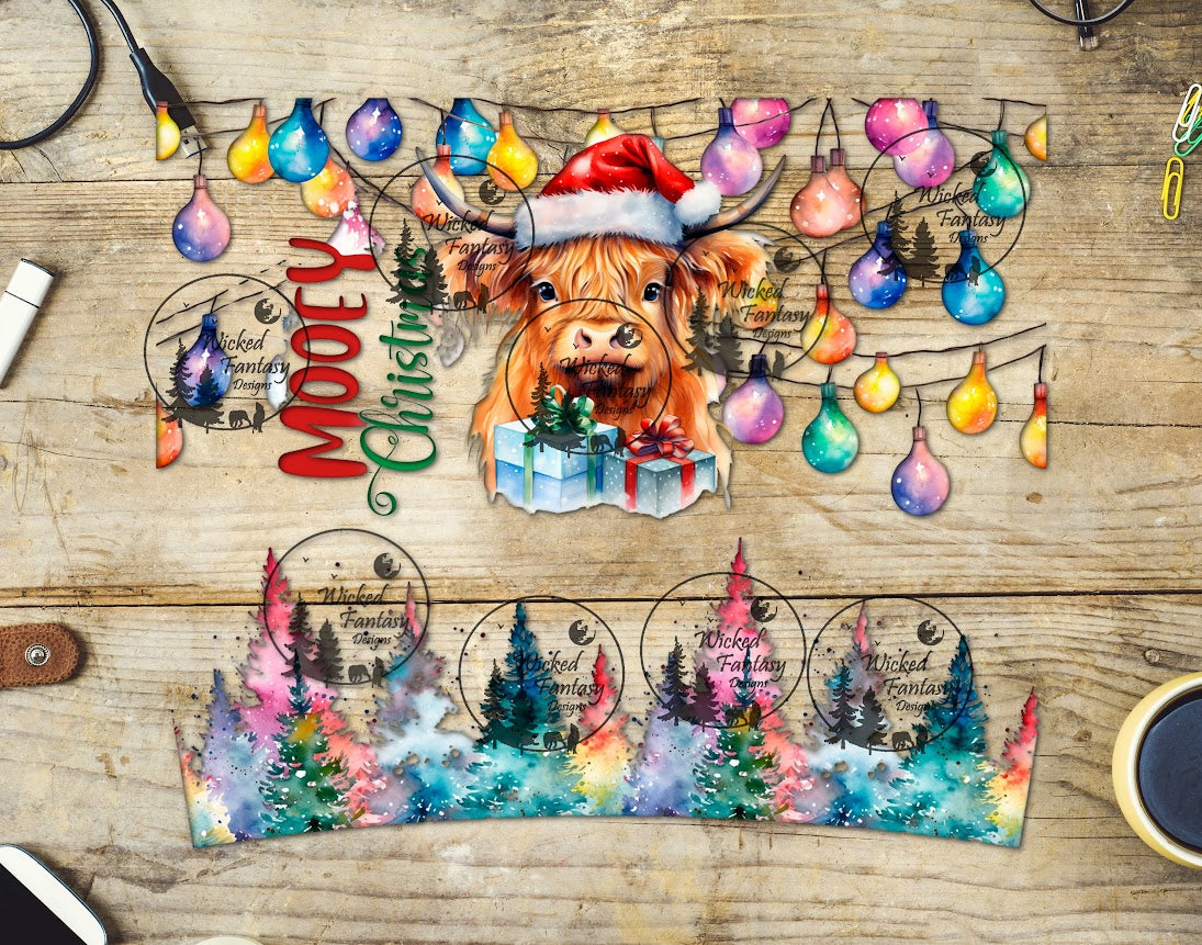 UVDTF Mooey Christmas 16oz 40oz Tumbler Wrap