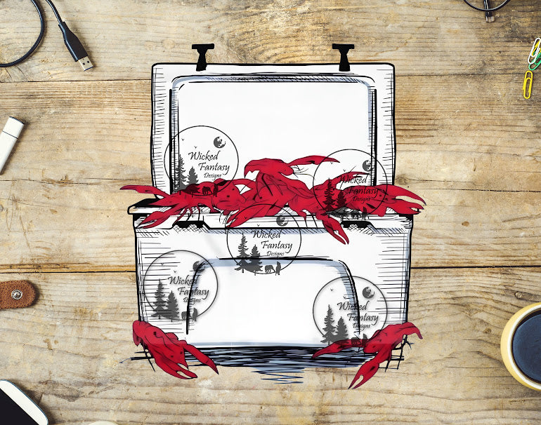 UVDTF Crawfish in a Cooler