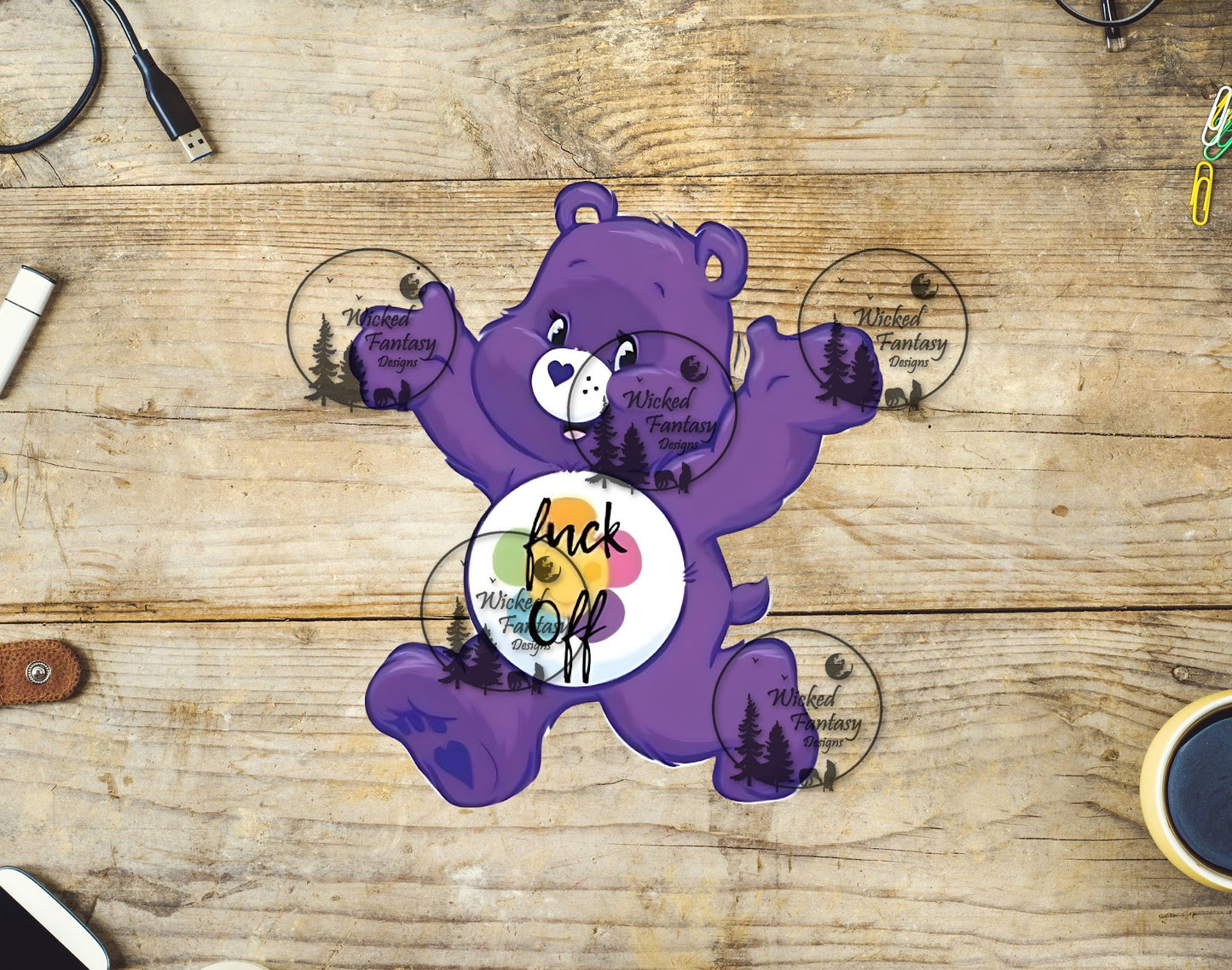UVDTF F*ck Off Purple Bear