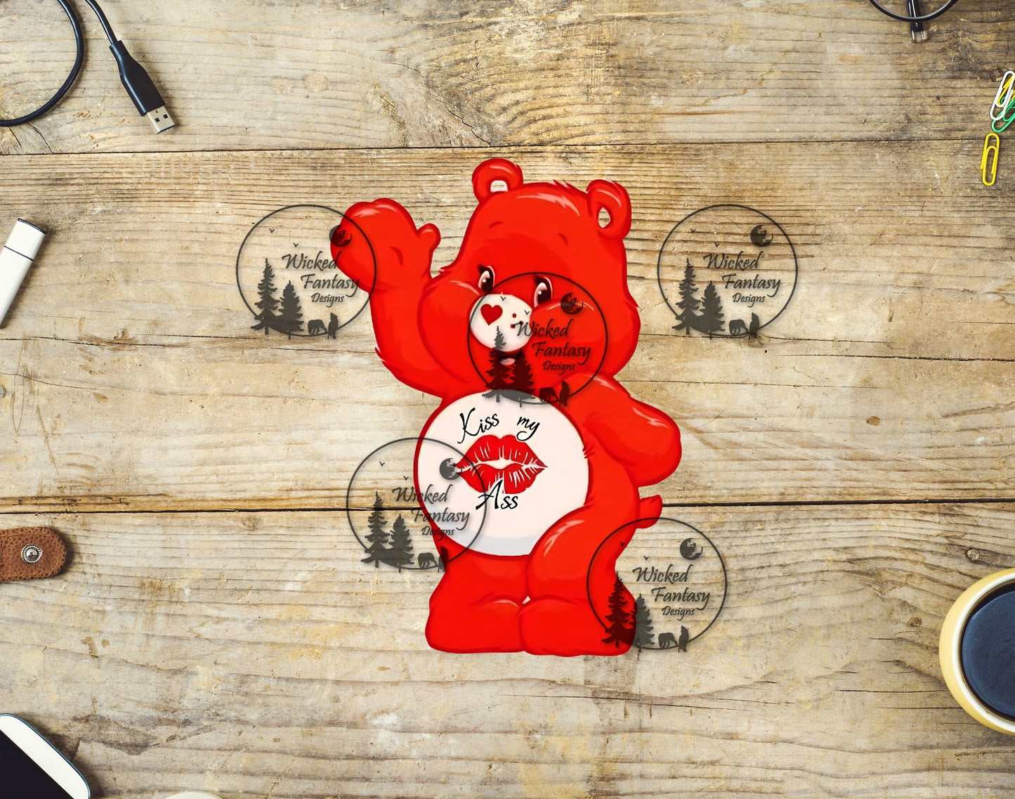 UVDTF Kiss My A* Red Bear