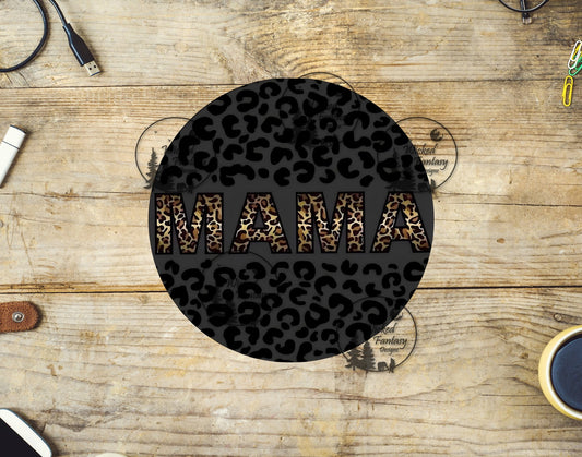 UVDTF Mama Leopard Print in Black
