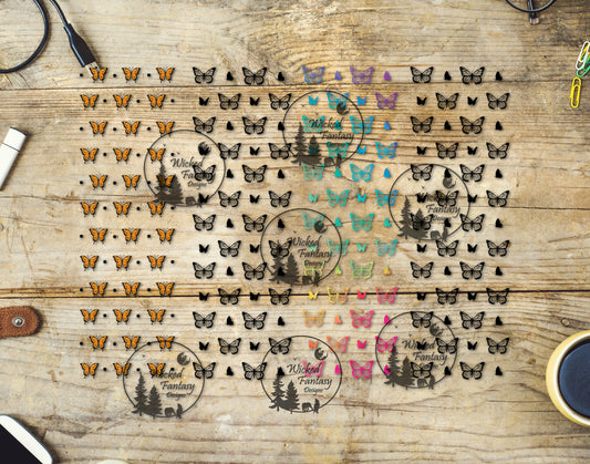 UVDTF Butterfly Pen Wrap Bookmark Bundle