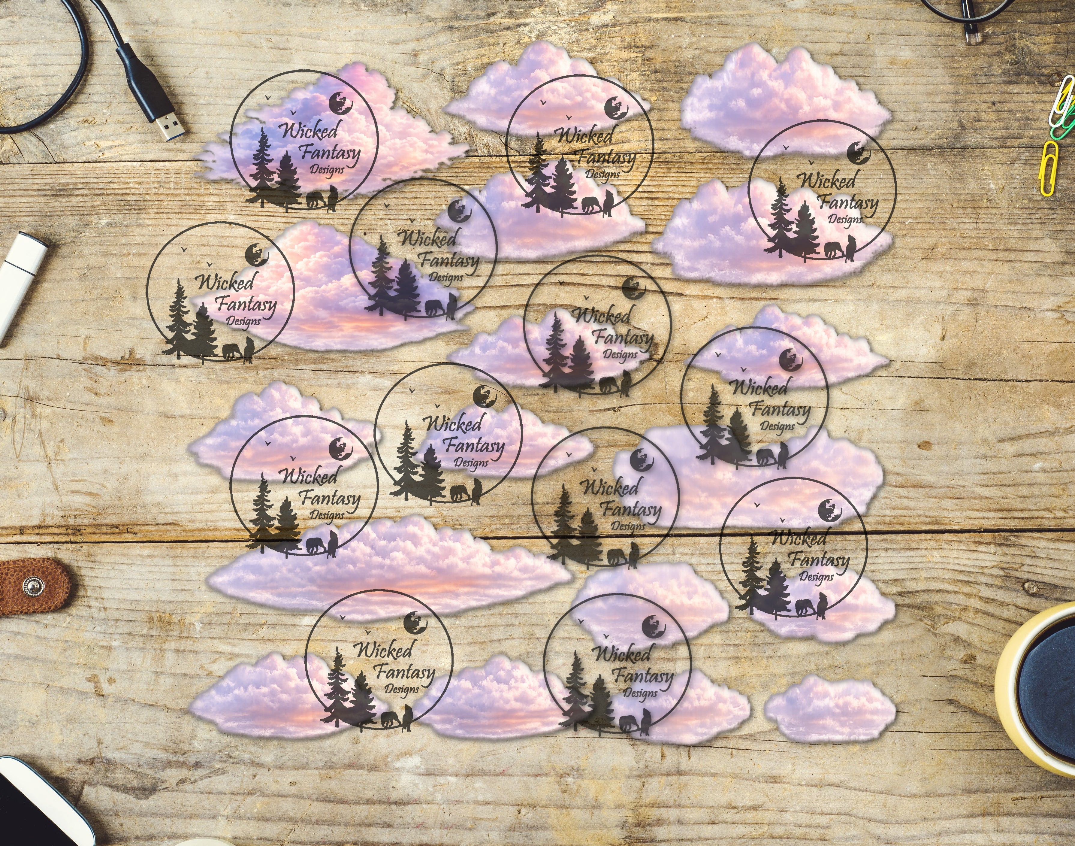 UVDTF Sunset Clouds Element – Wicked Fantasy Designs