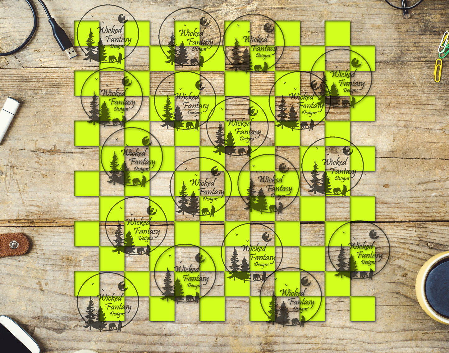UVDTF Softball Checkered 20oz 30oz 10"x10"