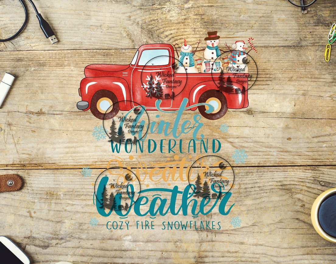 UVDTF Winter Wonderland and Sweater Weather Truck