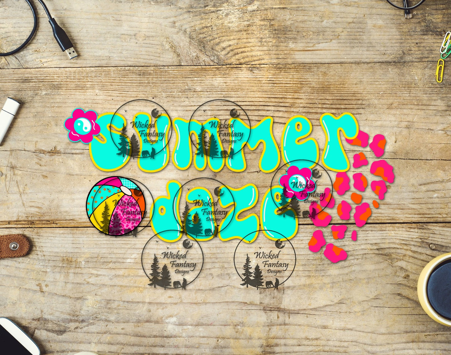 UVDTF Summer Daze Beach Ball and Leopard