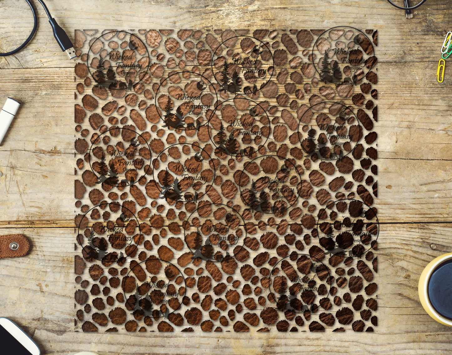 UVDTF Faux Leather Spots 11x11" Element Sheet
