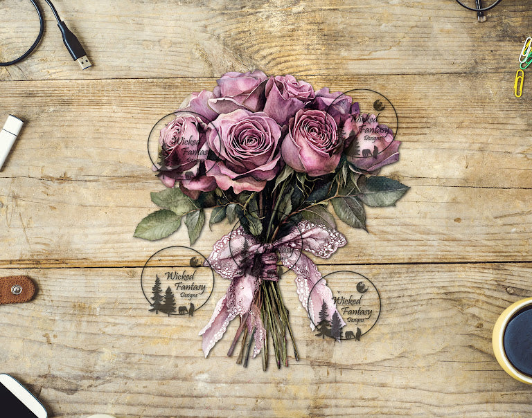 UVDTF Blush Roses Bouquet