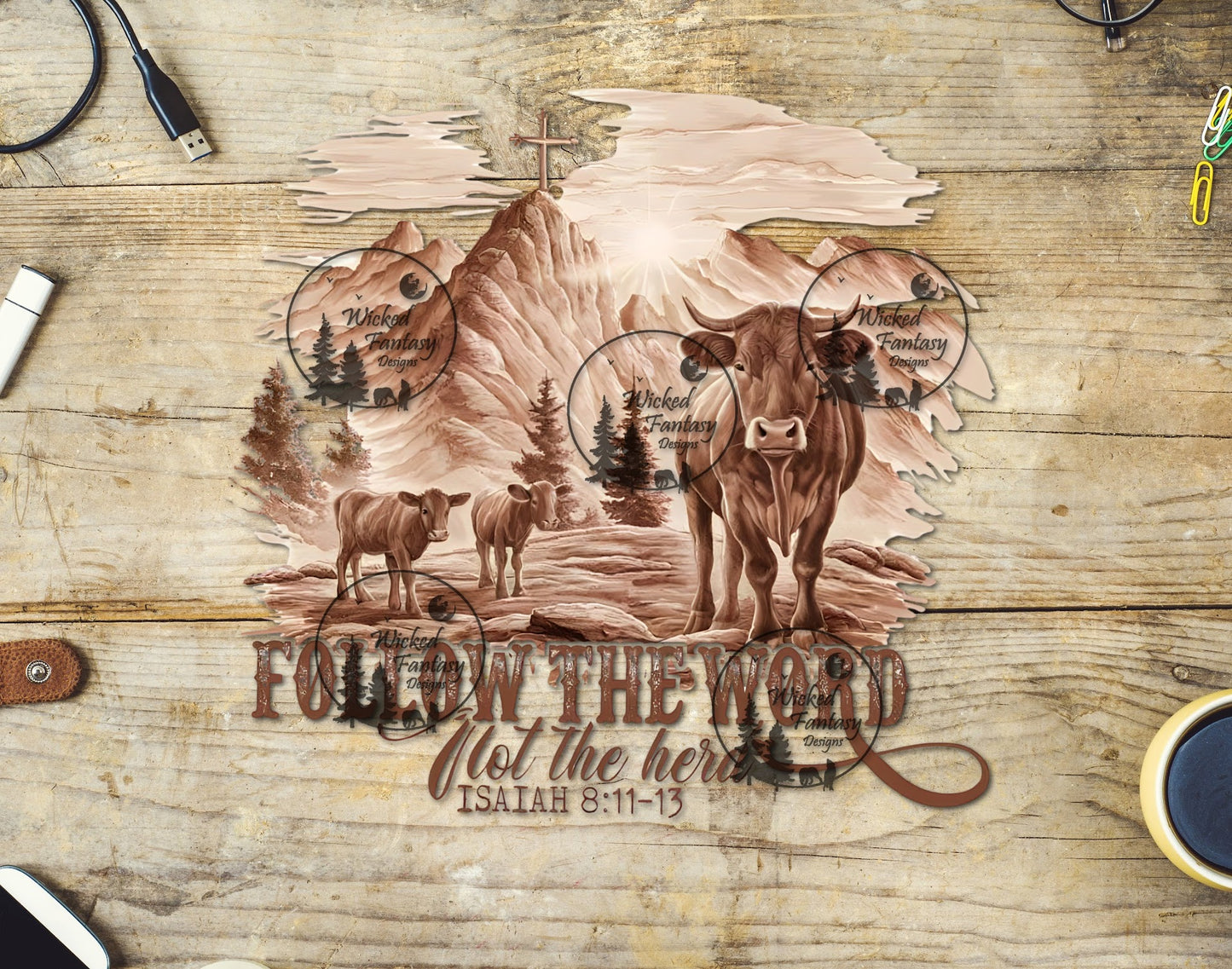 UVDTF Follow The Word not the Herd Illustrated