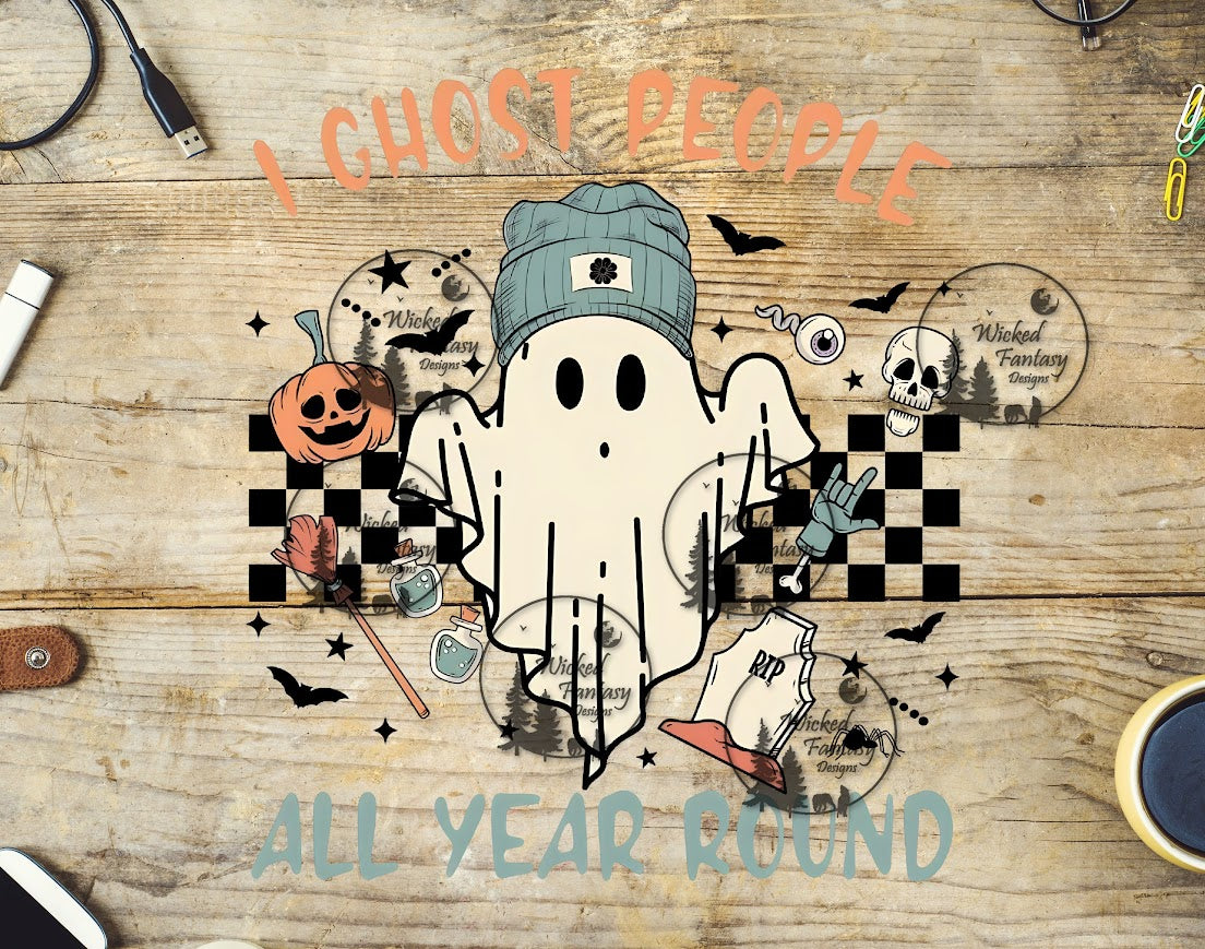 UVDTF I Ghost People All Year Round Beanie Checkerboard