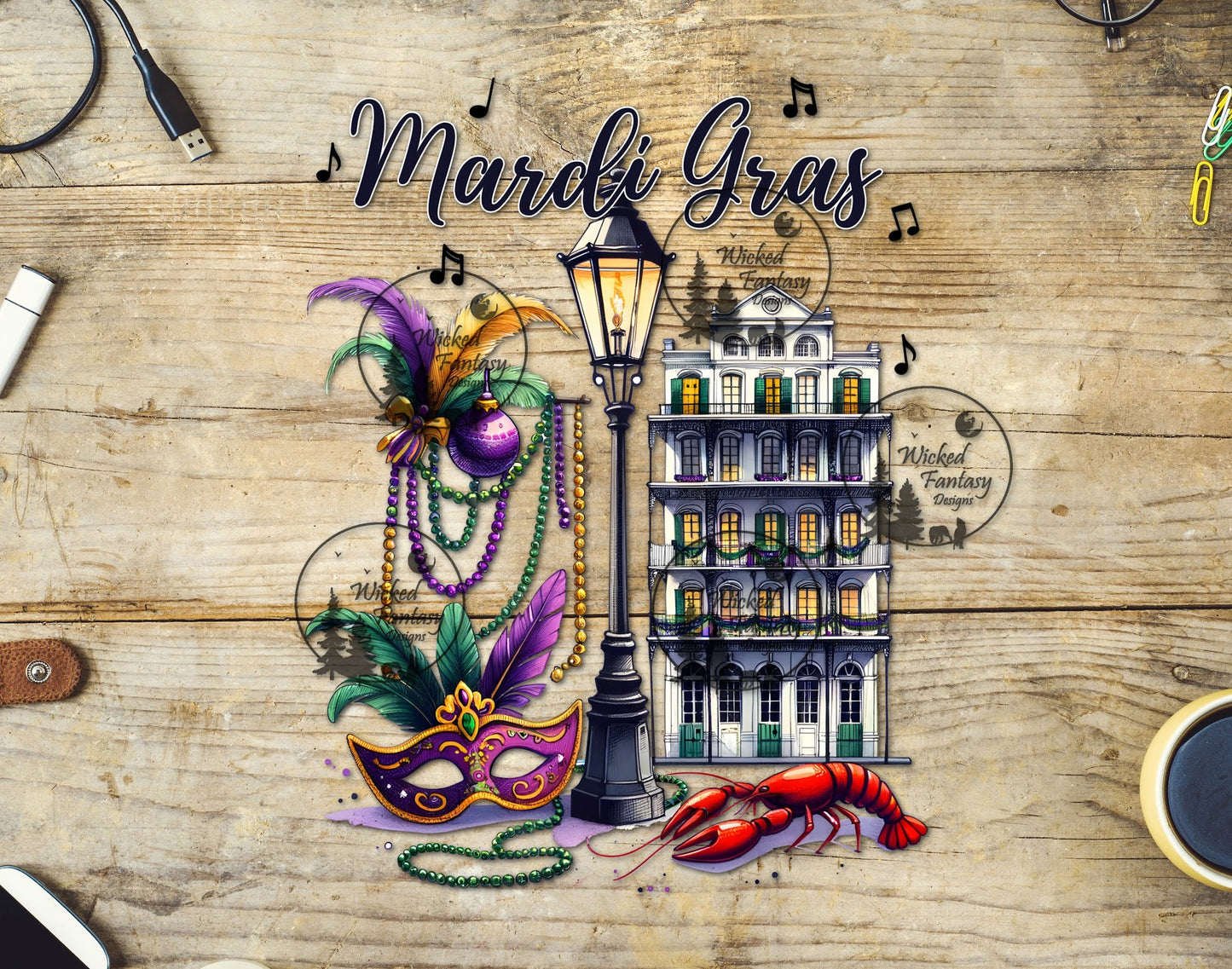 UVDTF Mardi Gras with Building