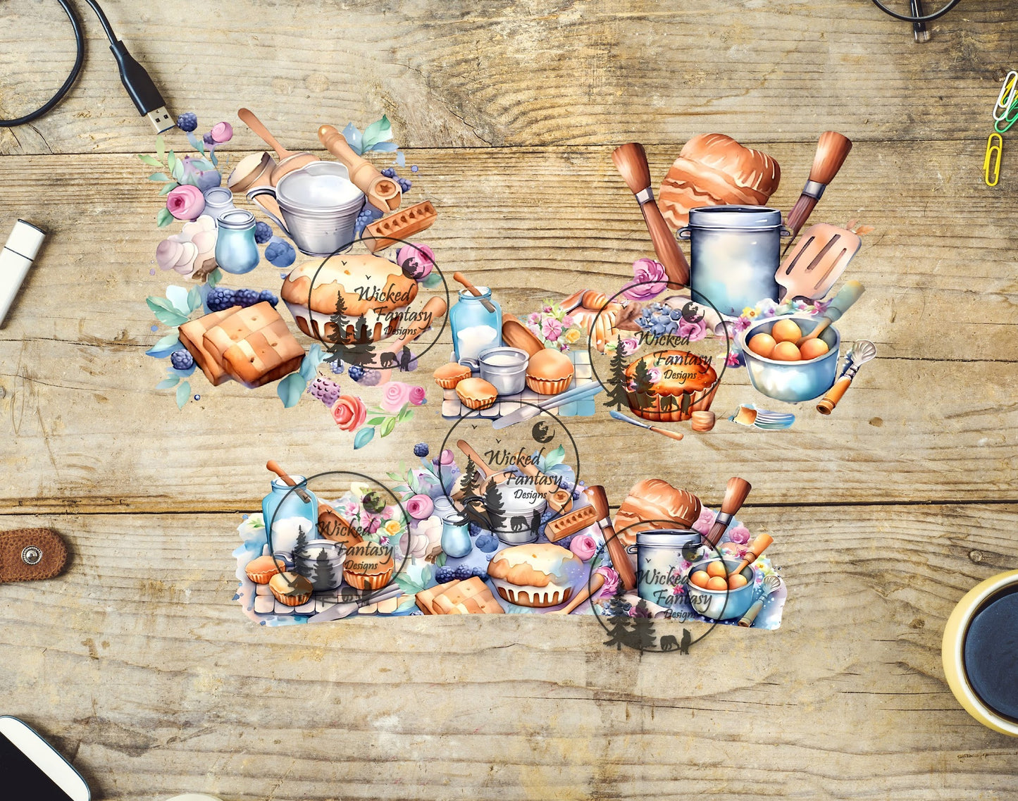 UVDTF Baking Sweets Element 40oz 16oz Multiple Sizes