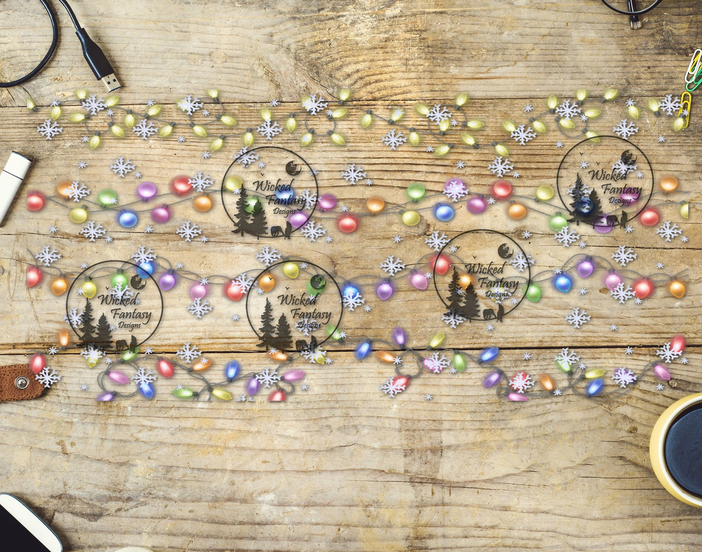 UVDTF Snowflakes and Strings of Lights