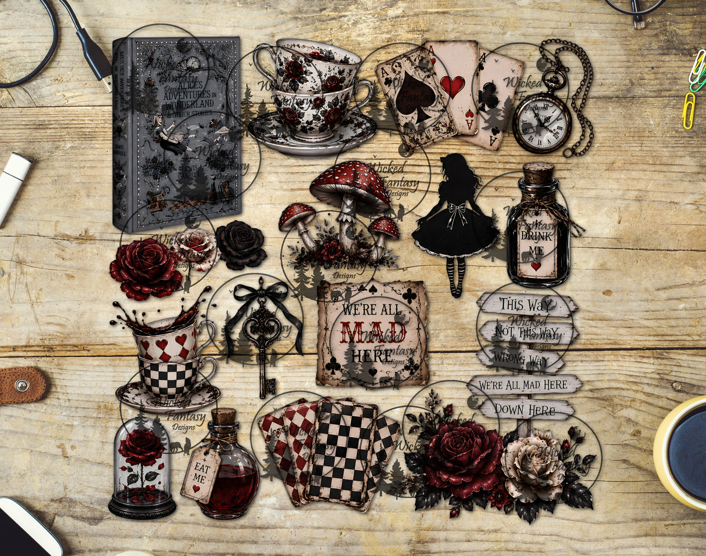 UVDTF We're All Mad Here Element Sheet