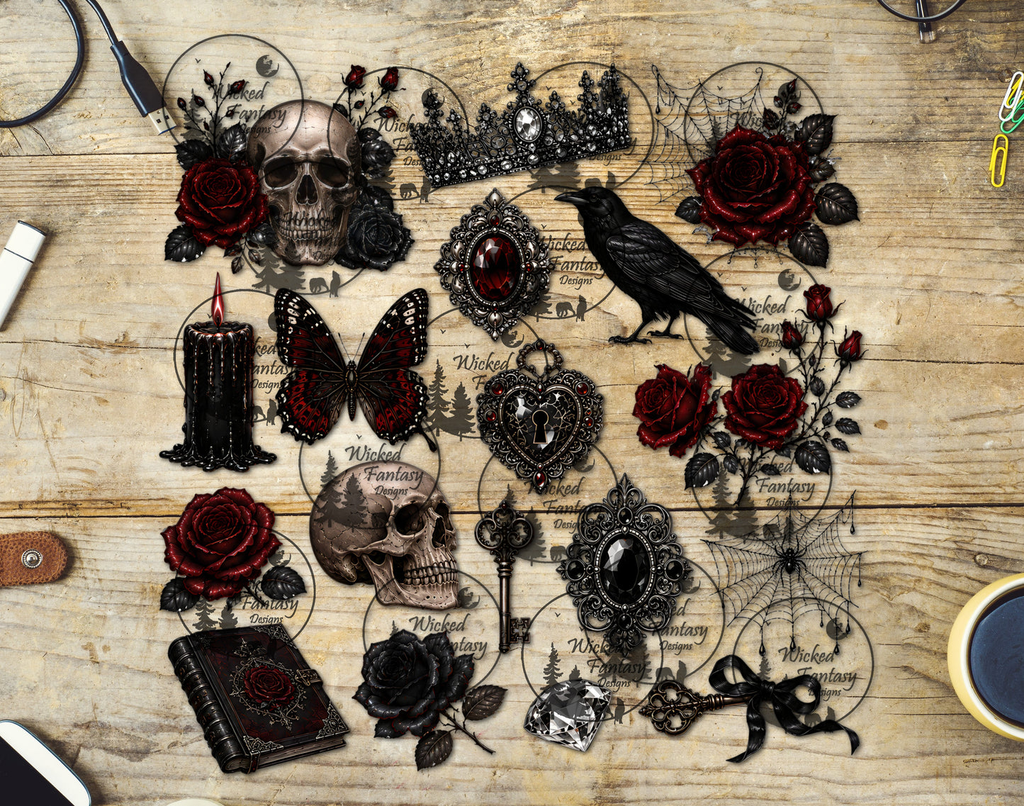 UVDTF Gothic Crown Element Sheet