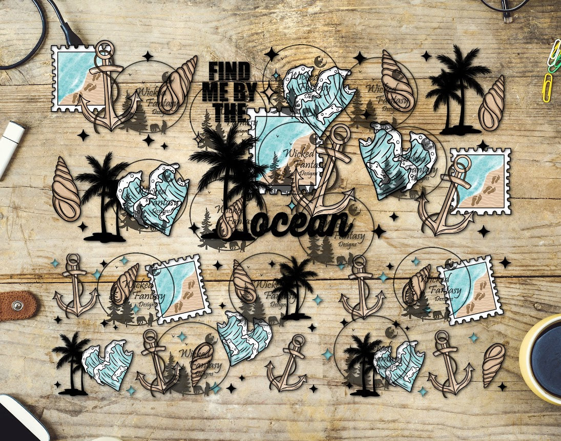UVDTF Find Me by the Ocean 20oz 30oz 10"x10"