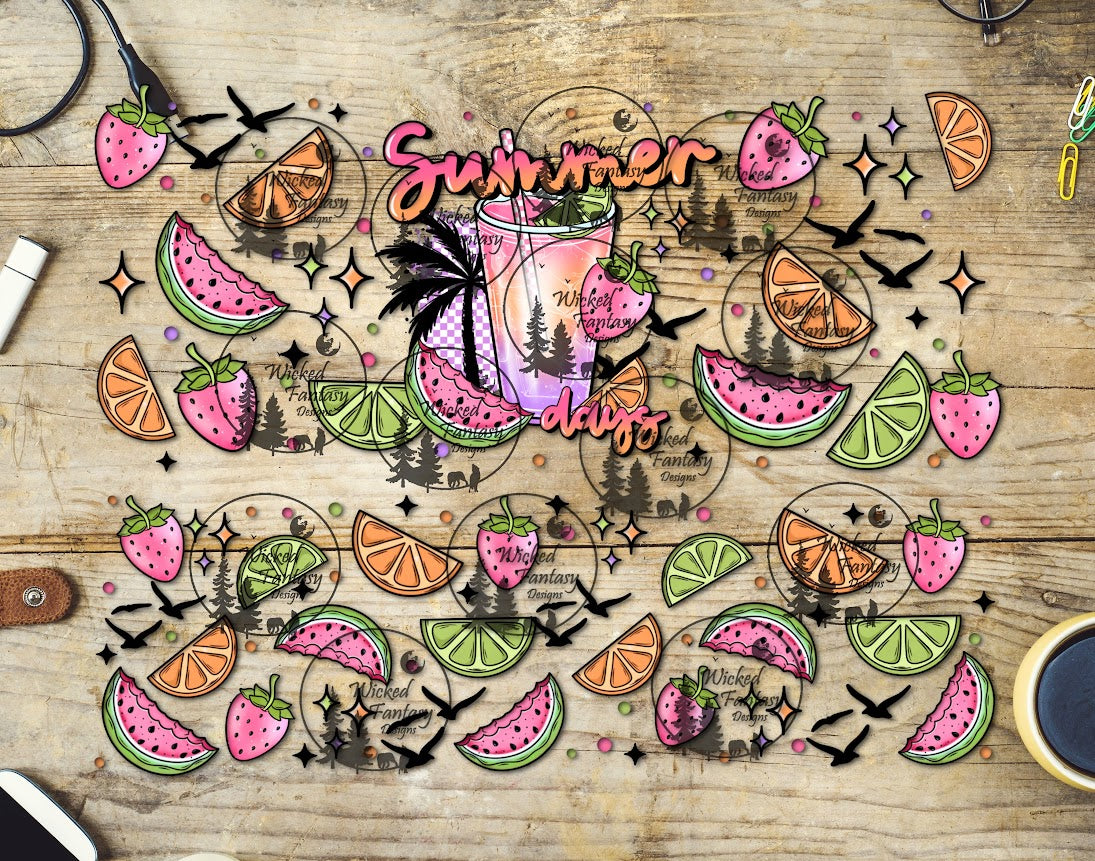 UVDTF Summer Days Watermelon and Citrus 20oz 30oz 10"x10"