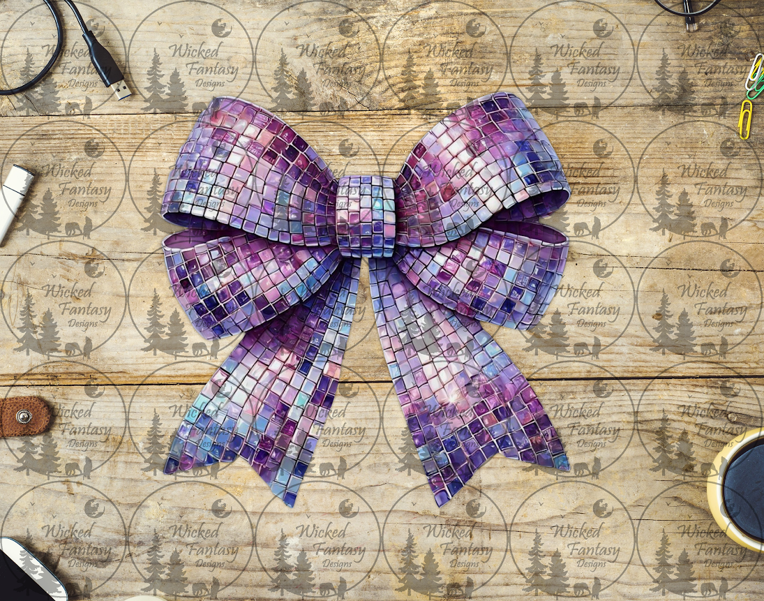 UVDTF Purple Disco Bow