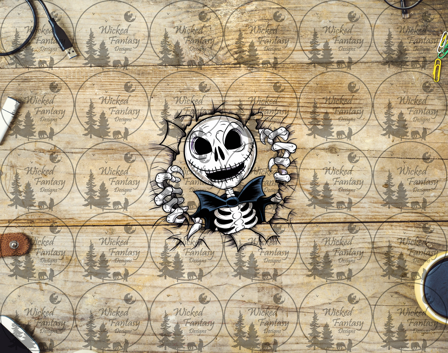 UVDTF Skeleton Monster Ripping Through
