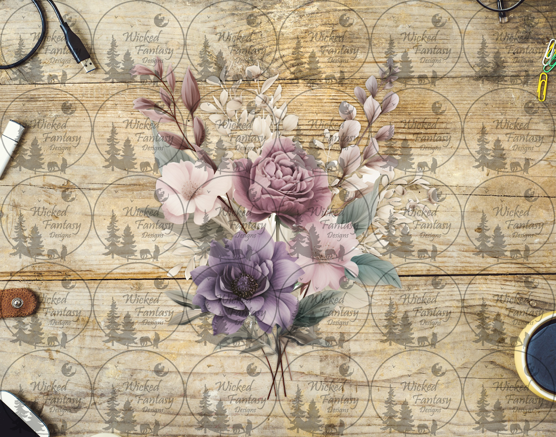 UVDTF Lavender Pink and Cream Floral