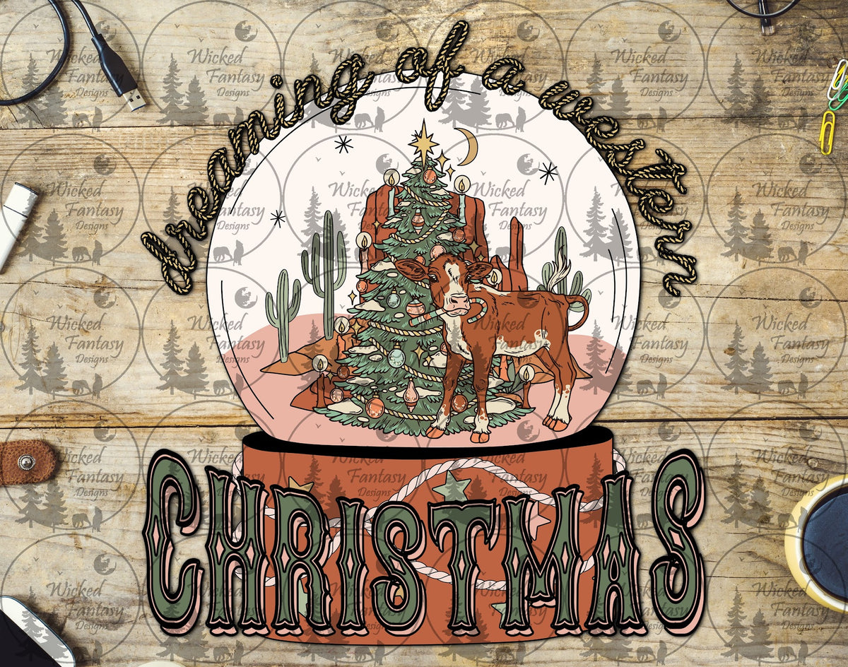 UVDTF Dreaming of a Western Christmas Calf