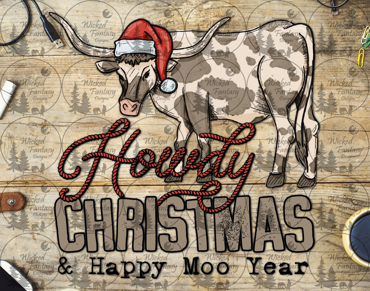 UVDTF Howdy Christmas and Happy Moo Year