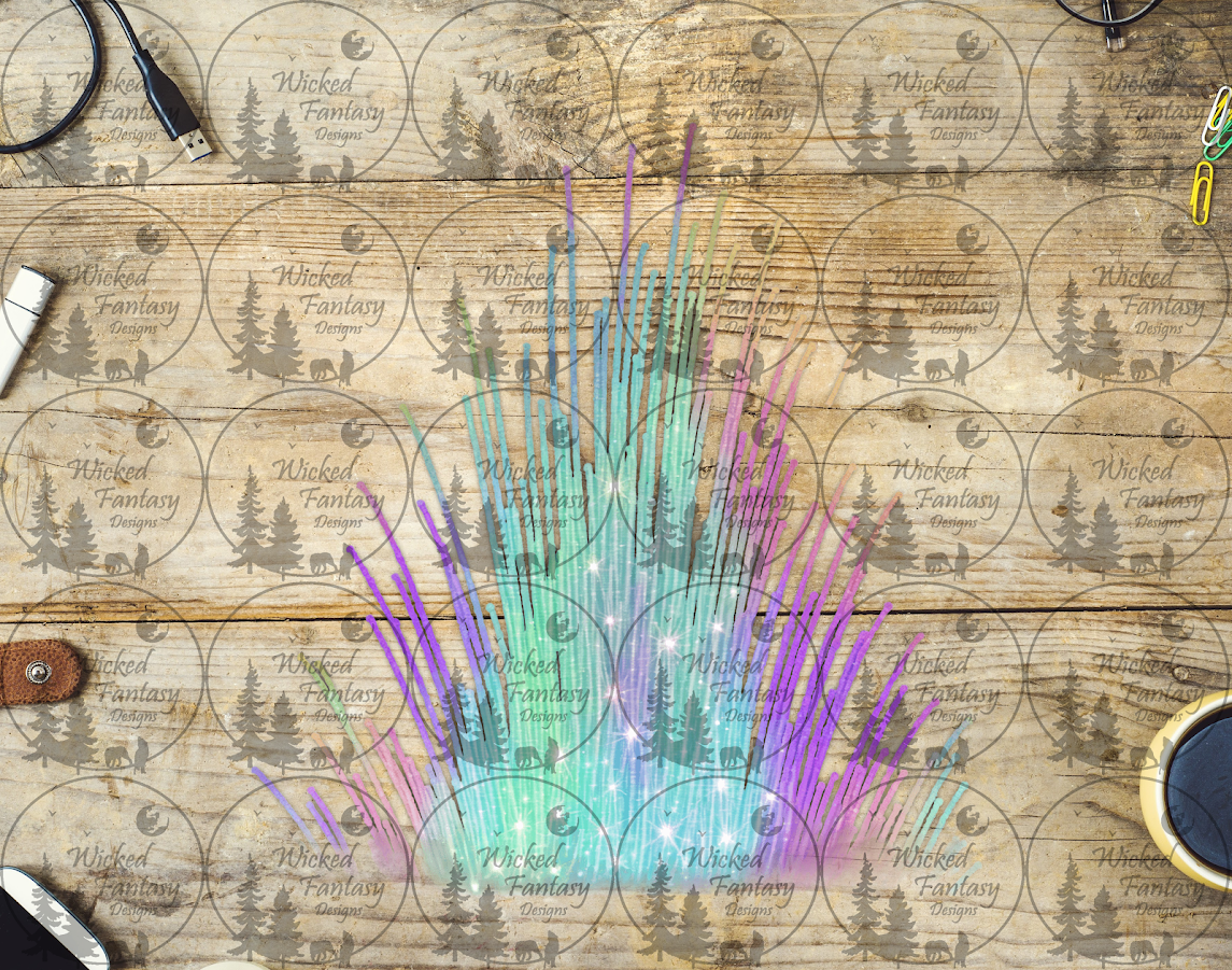 UVDTF Sparkling Brush Strokes Mint and Lavender