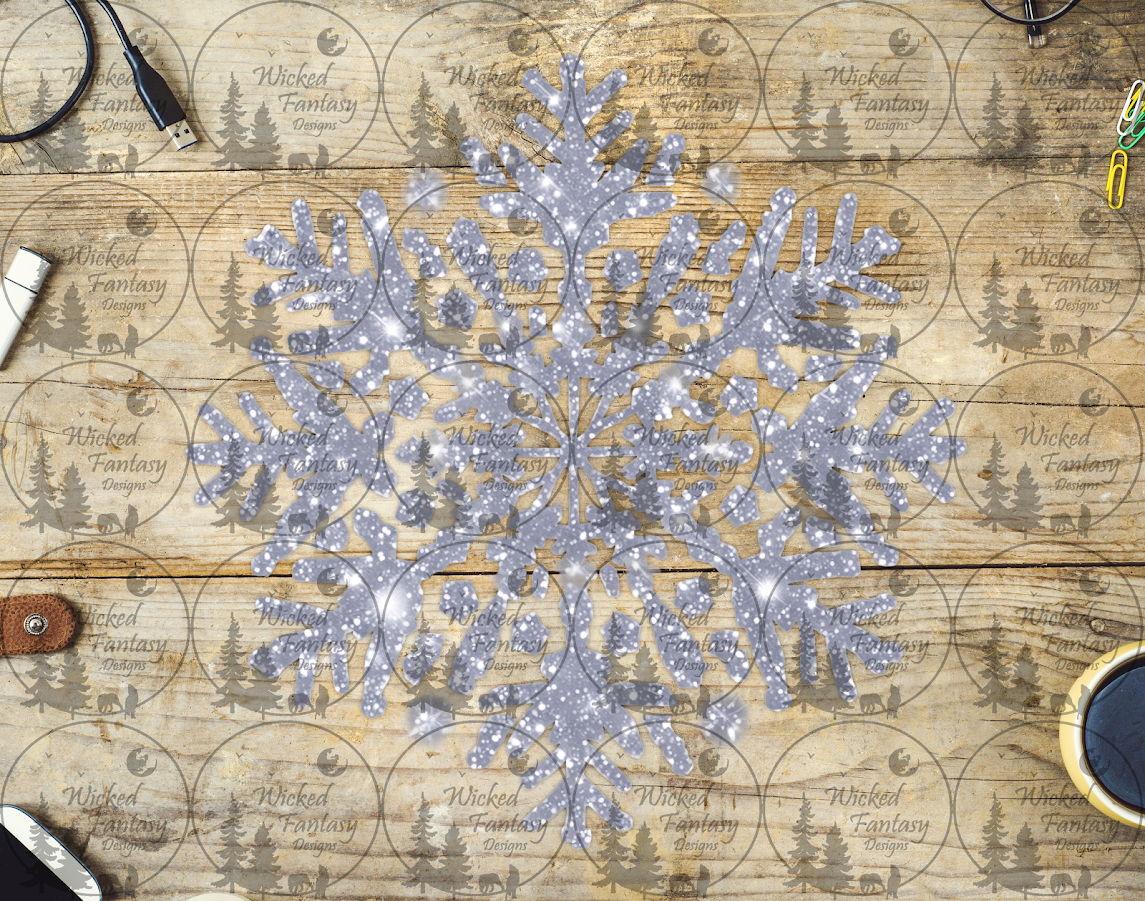 UVDTF Sparkling Silver Snowflake