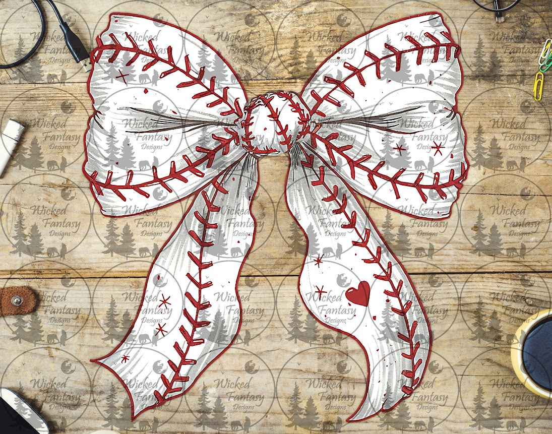 UVDTF Baseball Stitch Bow