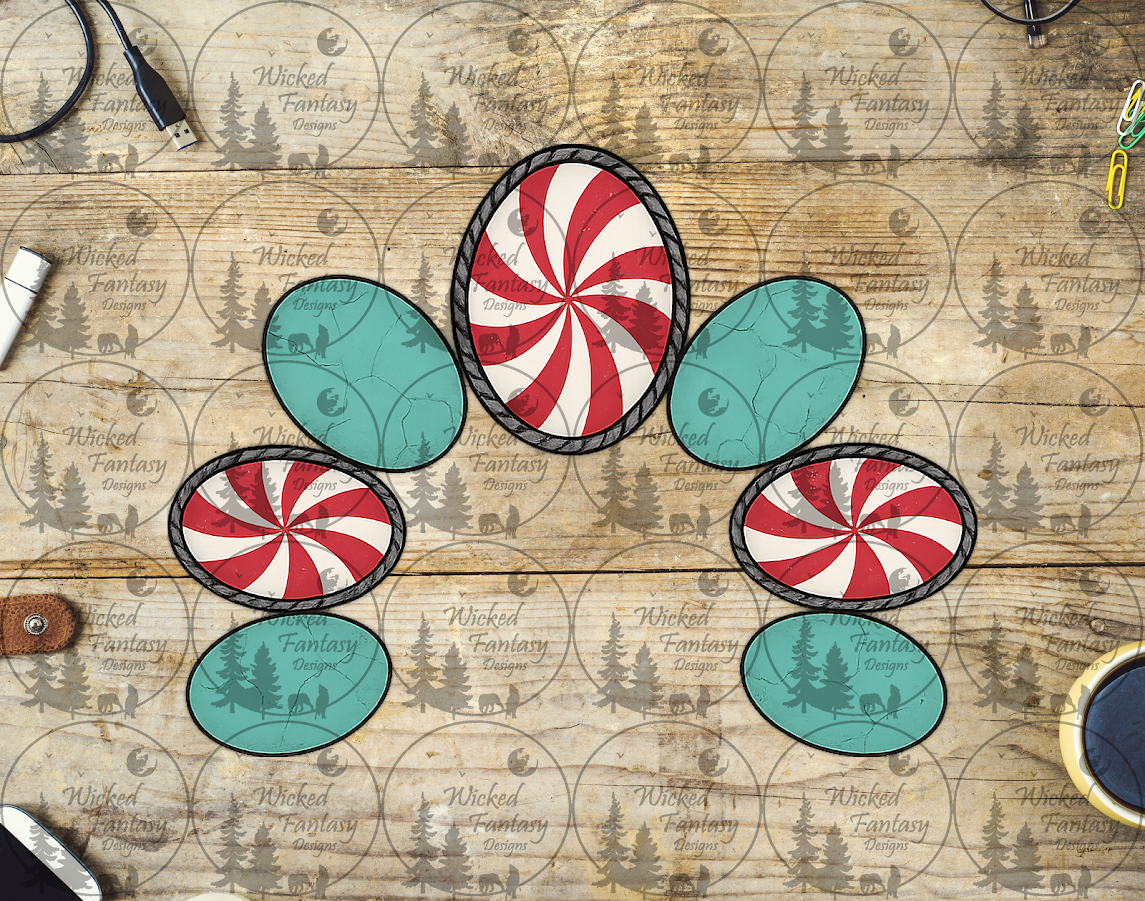 UVDTF Red and White Swirl Arch