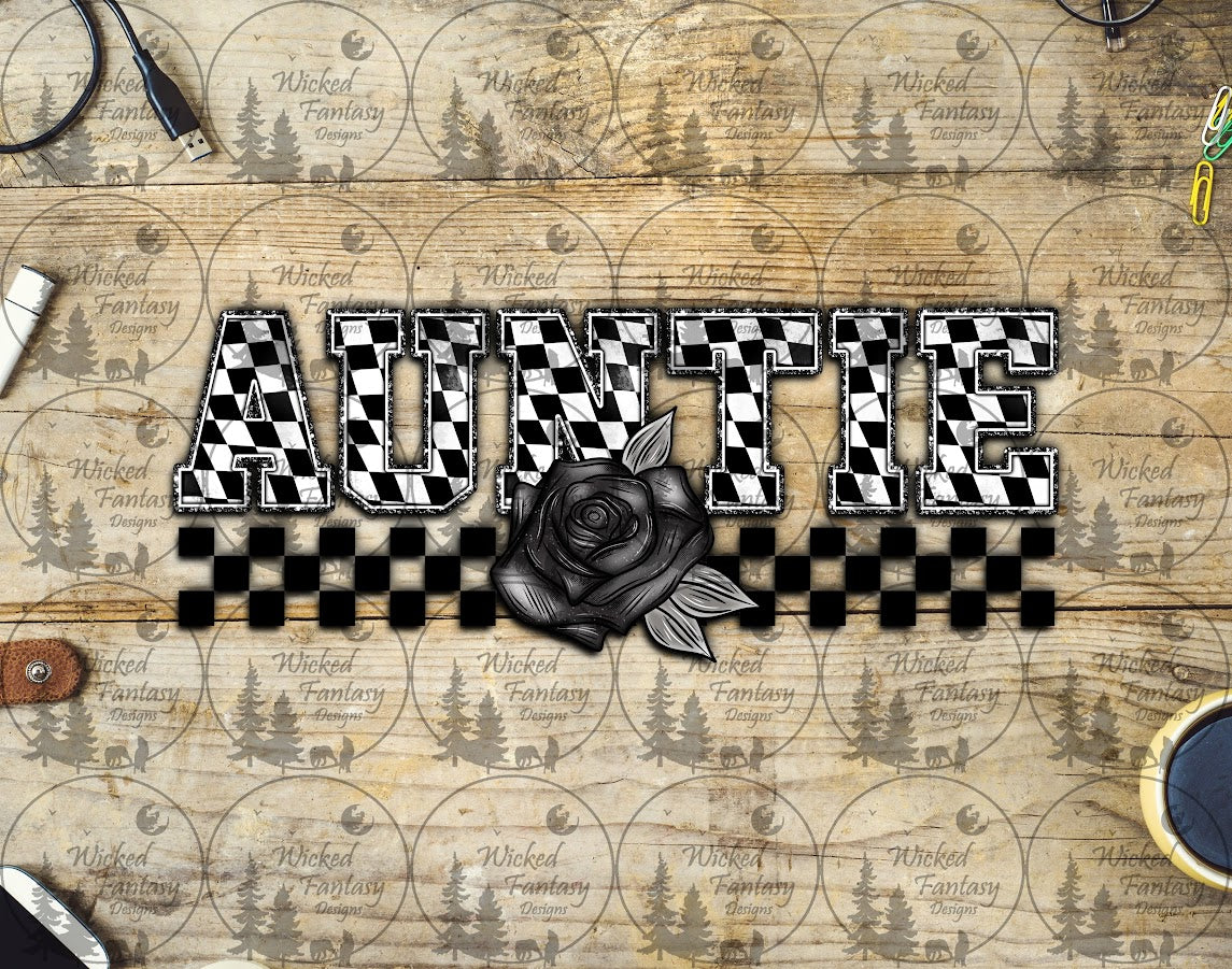 UVDTF Auntie Checkered 16oz 40oz