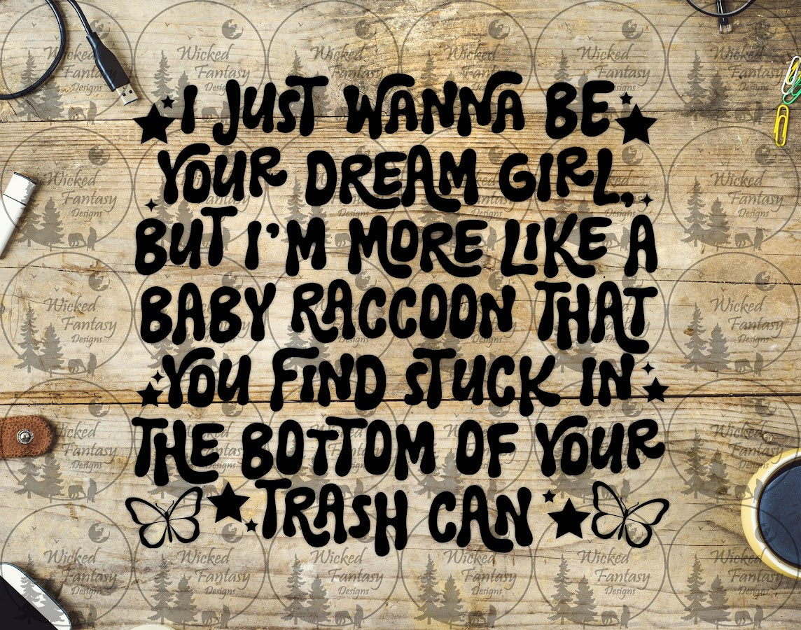 UVDTF I'm More Like A Baby Raccoon in a Trash Can