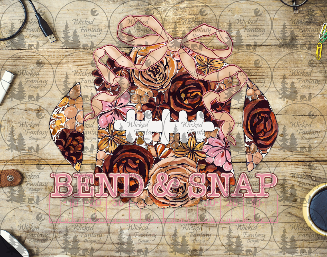 UVDTF Bend and Snap Floral Football