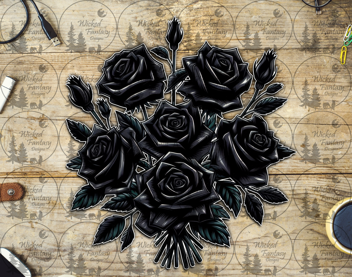 UVDTF Black Roses