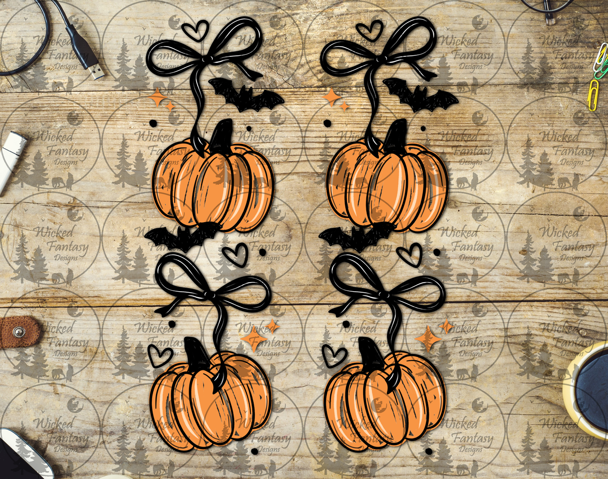 UVDTF Pumpkins Bows and Bats