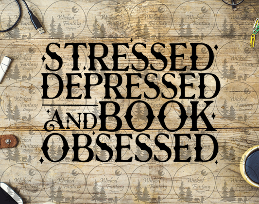 UVDTF Stressed Depressed and Book Obsessed Custom Colors