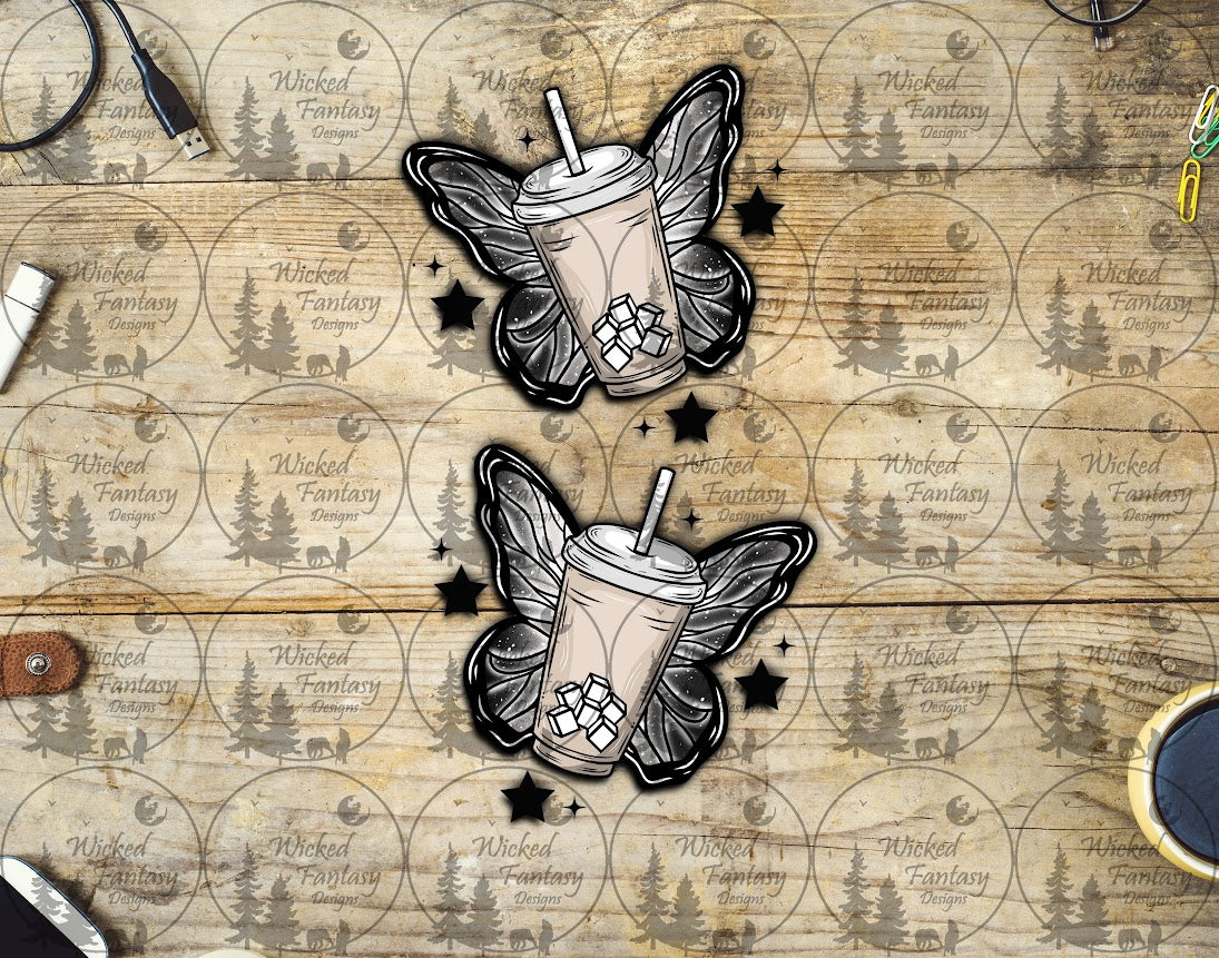 UVDTF Butterfly Coffee Vertical Element