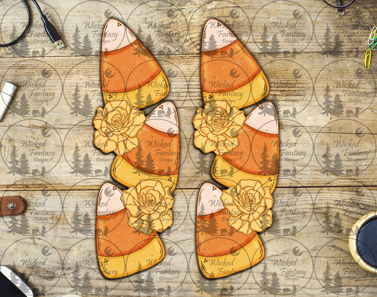 UVDTF Candy Corn and Flowers