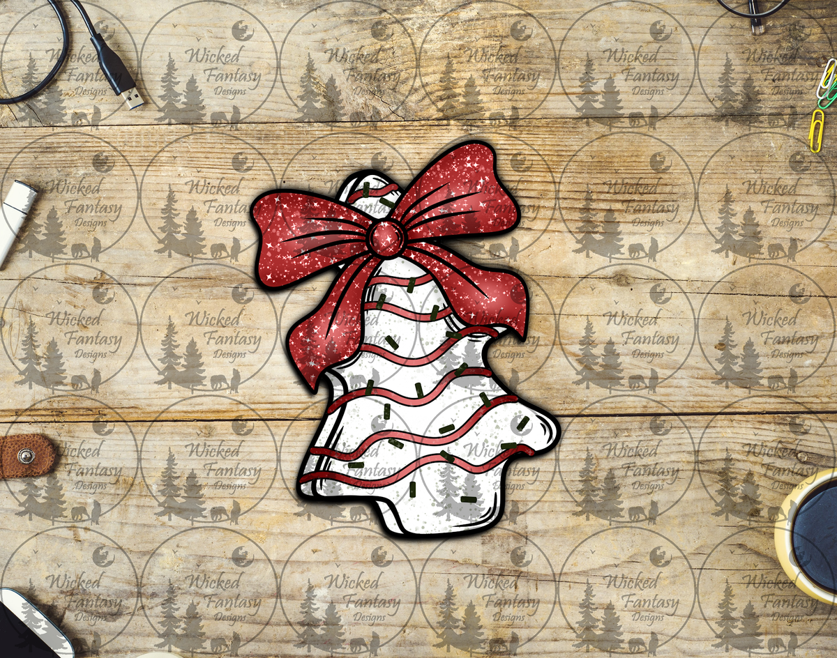 UVDTF Christmas Cake with Bow