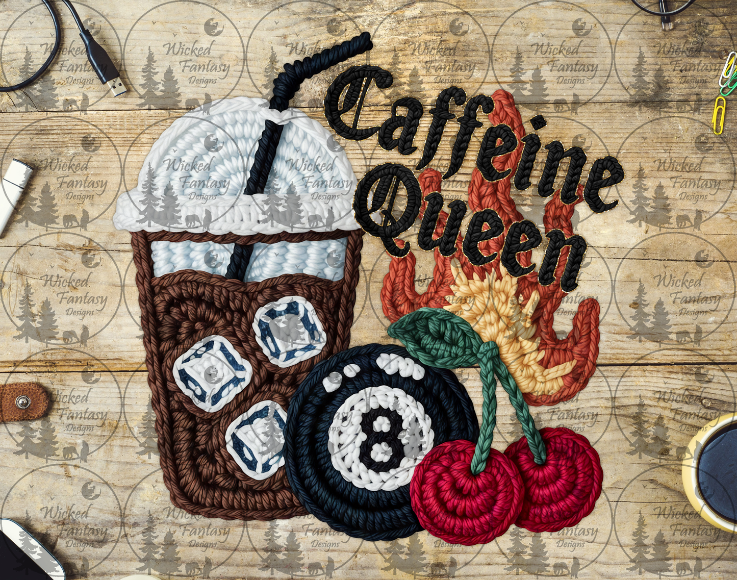 UVDTF Caffeine Queen Faux Crochet