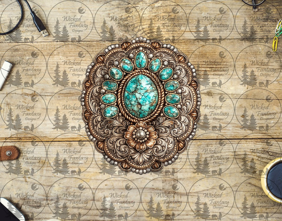 UVDTF Turquoise Elegant Concho