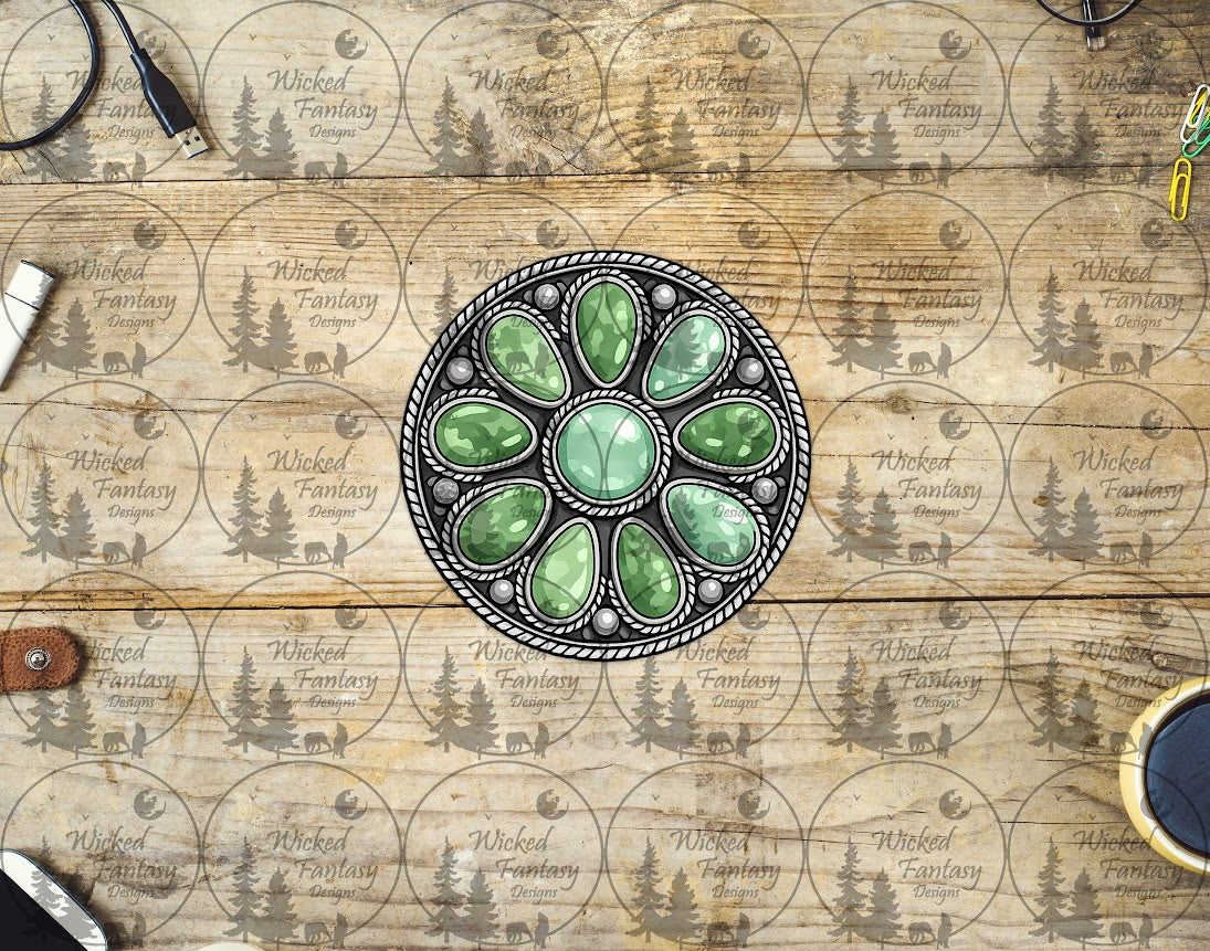 UVDTF Sage Green Concho