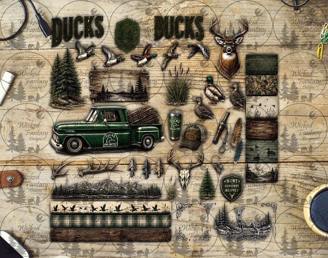 UVDTF Ducks and Bucks Element Sheet