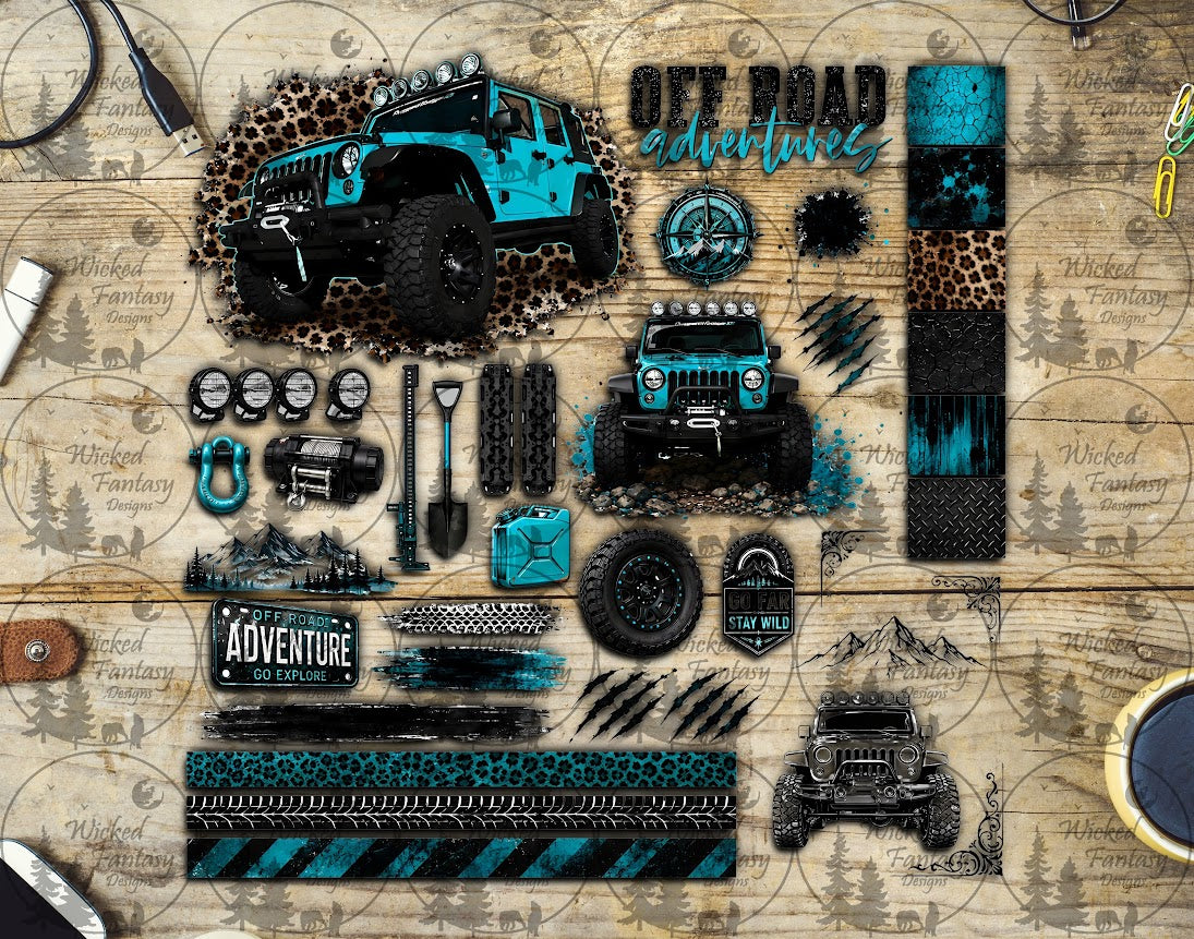 UVDTF Turquoise Leopard SUV Element Sheet