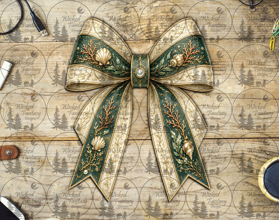 UVDTF Sage and Ivory Sea Shell Bow