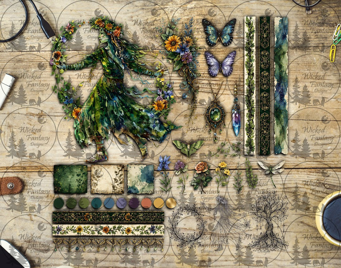 UVDTF Green Forest Goddess Element Sheet