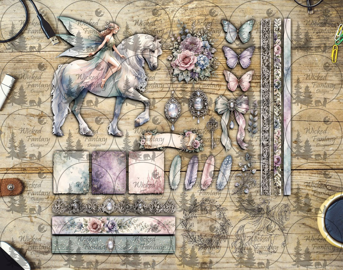 UVDTF Pastel Fairy on Horse Element Sheet