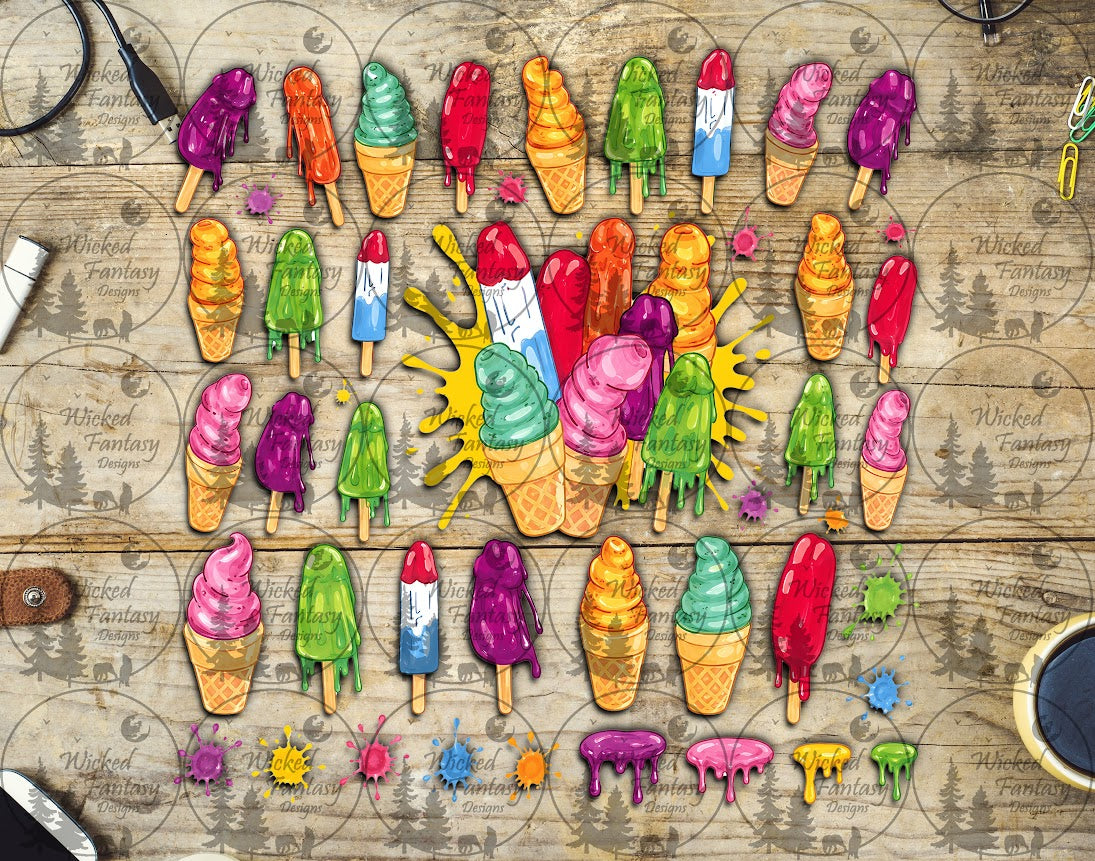 UVDTF Ice Cream Peens 11x11" Element Sheet